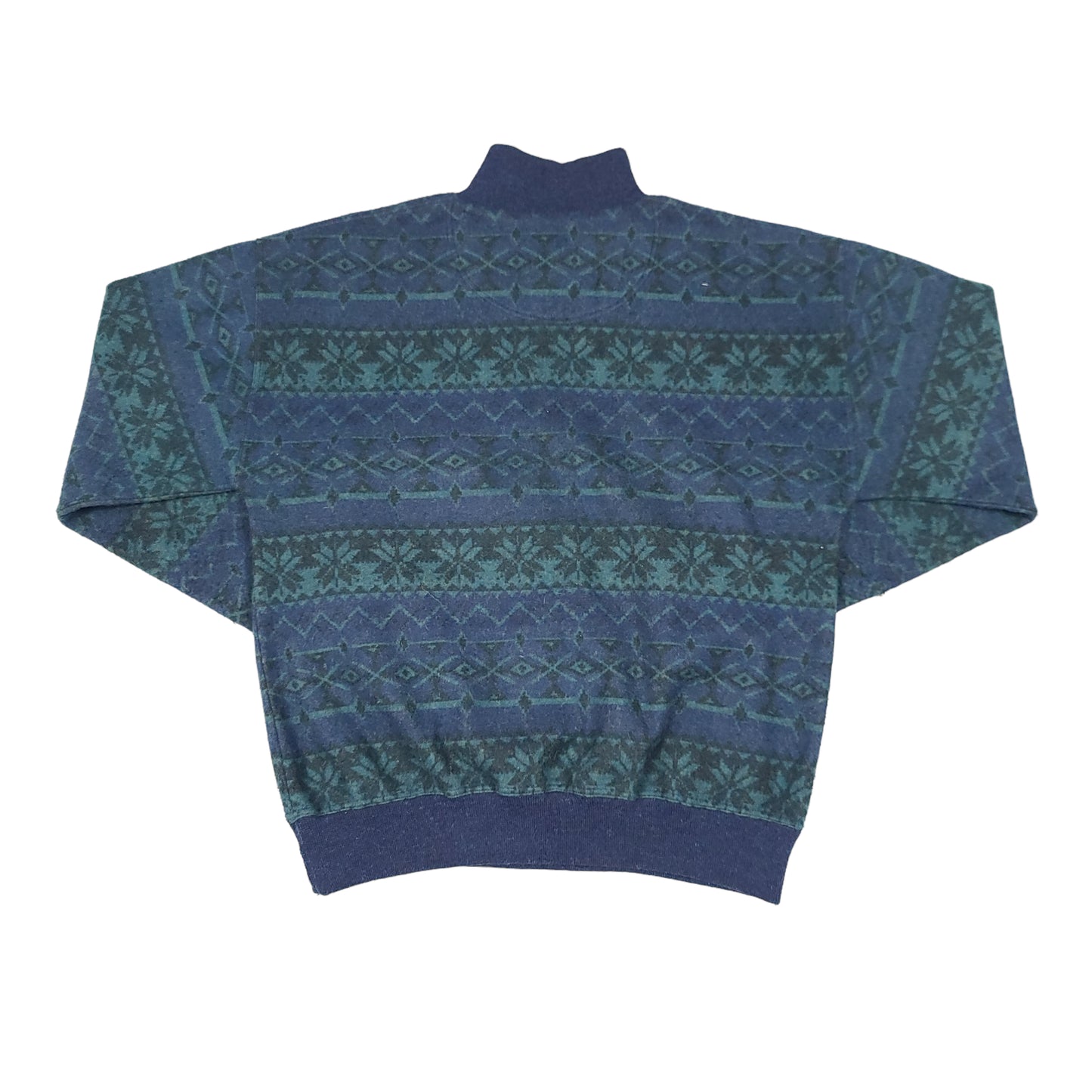 LL Bean Blue Green Wool/Alpaca 1/2 Zip Sweater