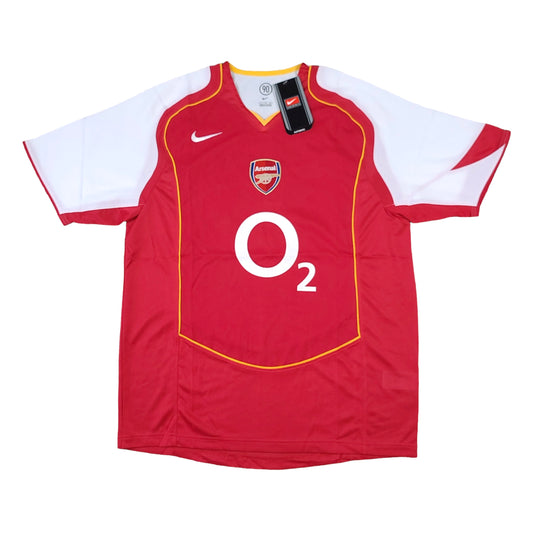 Vintage Deadstock Nike Arsenal Red 2004-05 Soccer Jersey (New with Tags)