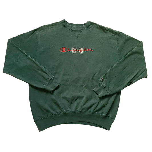 Vintage Champion Forrest Green Embroidered Sweatshirt