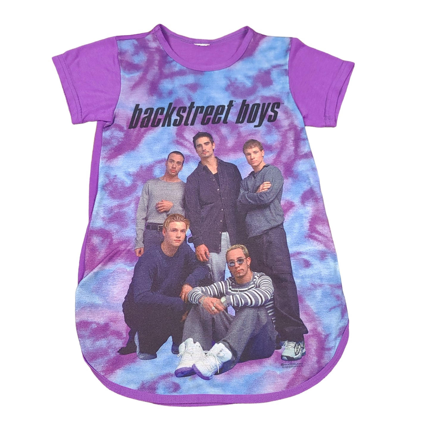 Vintage 1999 Backstreet Boys Purple Tie-Dye Winterland Tee