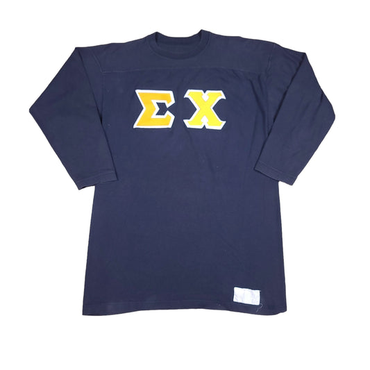 Vintage Sigma Chi Navy Blue Russell Athletic Long Sleeve Tee