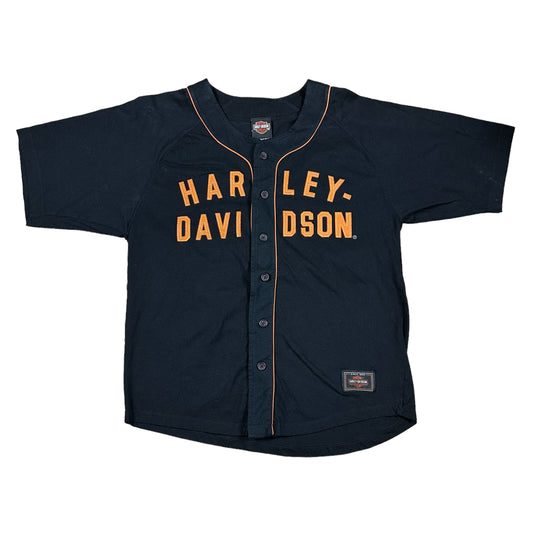 Harley Davidson Black Baseball Jersey