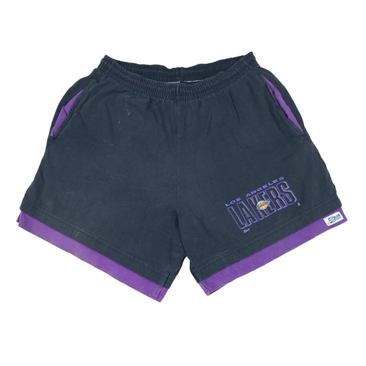 Vintage Los Angeles Lakers Black Salem Sportswear Shorts