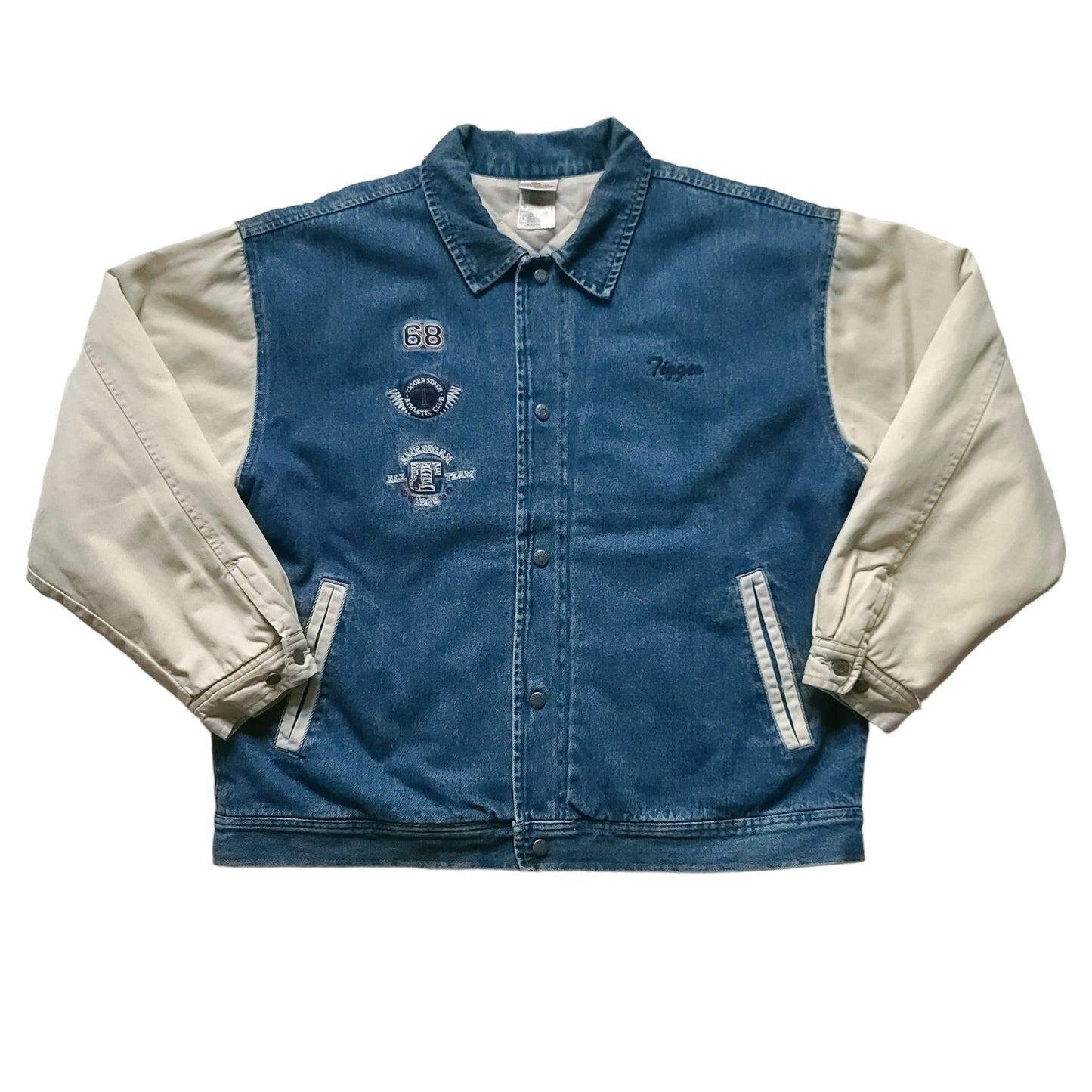 Vintage Disney Tigger Denim Letterman Jacket