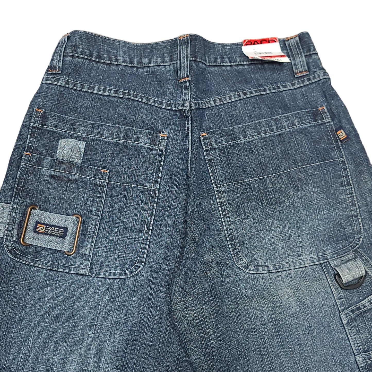 Vintage Y2K Utility Denim Paco Jeans with Wallet