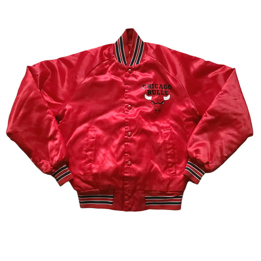 Vintage Chicago Bulls Red Chalk Line Satin Jacket