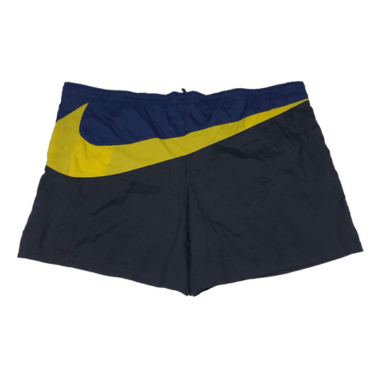 Vintage Blue Nike Yellow Big Swoosh Nylon Shorts