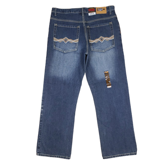 Vintage Y2K Gold Stone Blue Paco Jeans Denim Pants