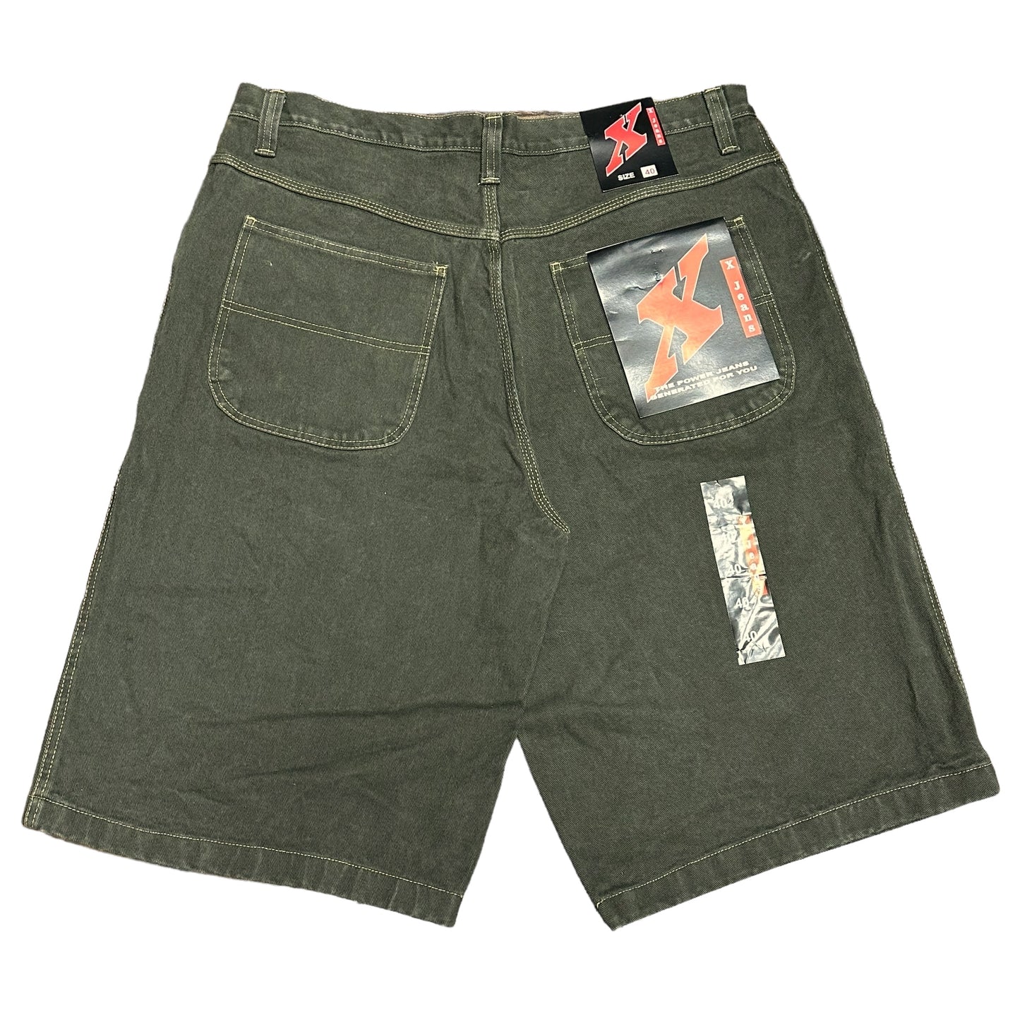 Vintage Y2K X Jeans Olive Green Denim Shorts