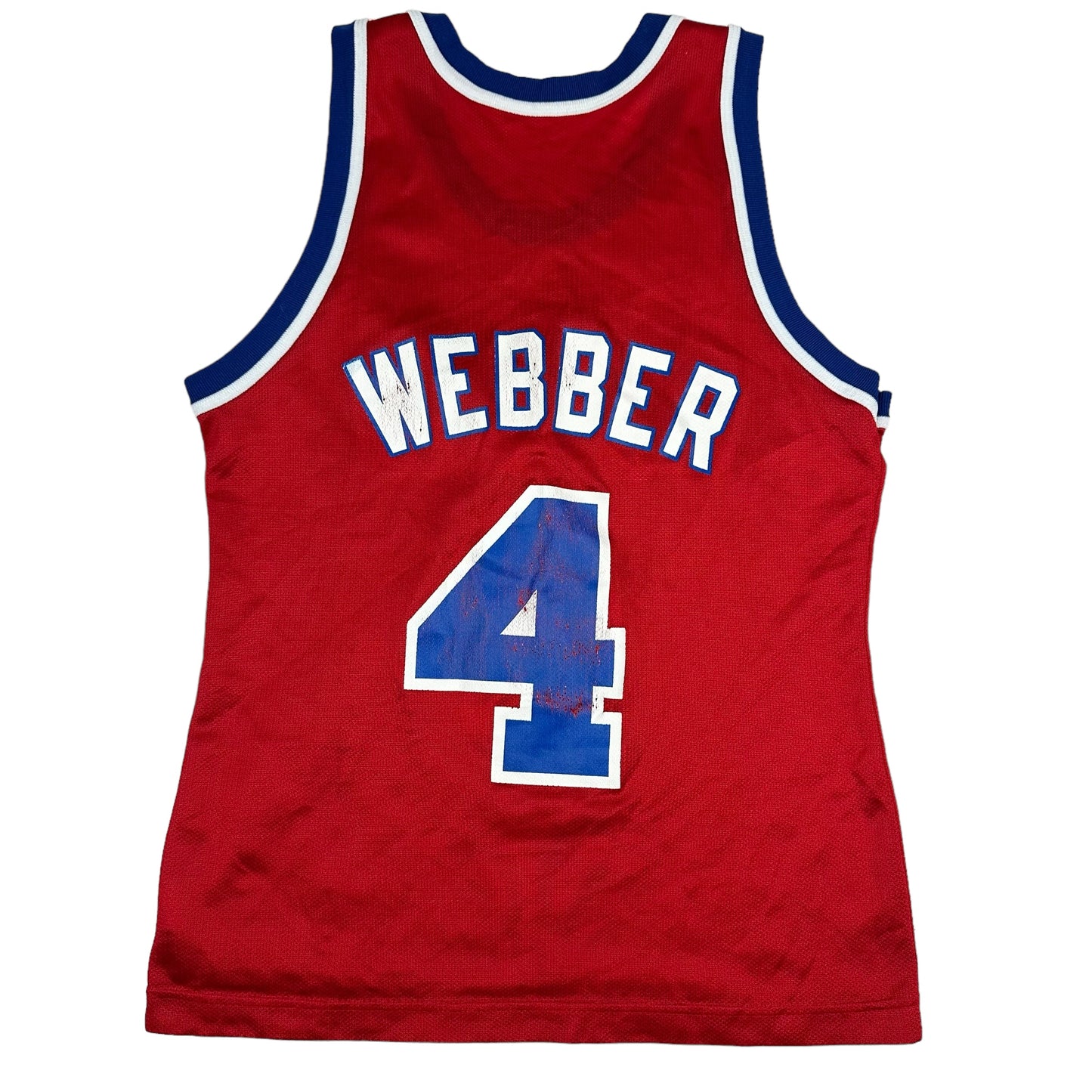 Vintage Chris Webber Washington Bullets Red Champion Basketball Jersey