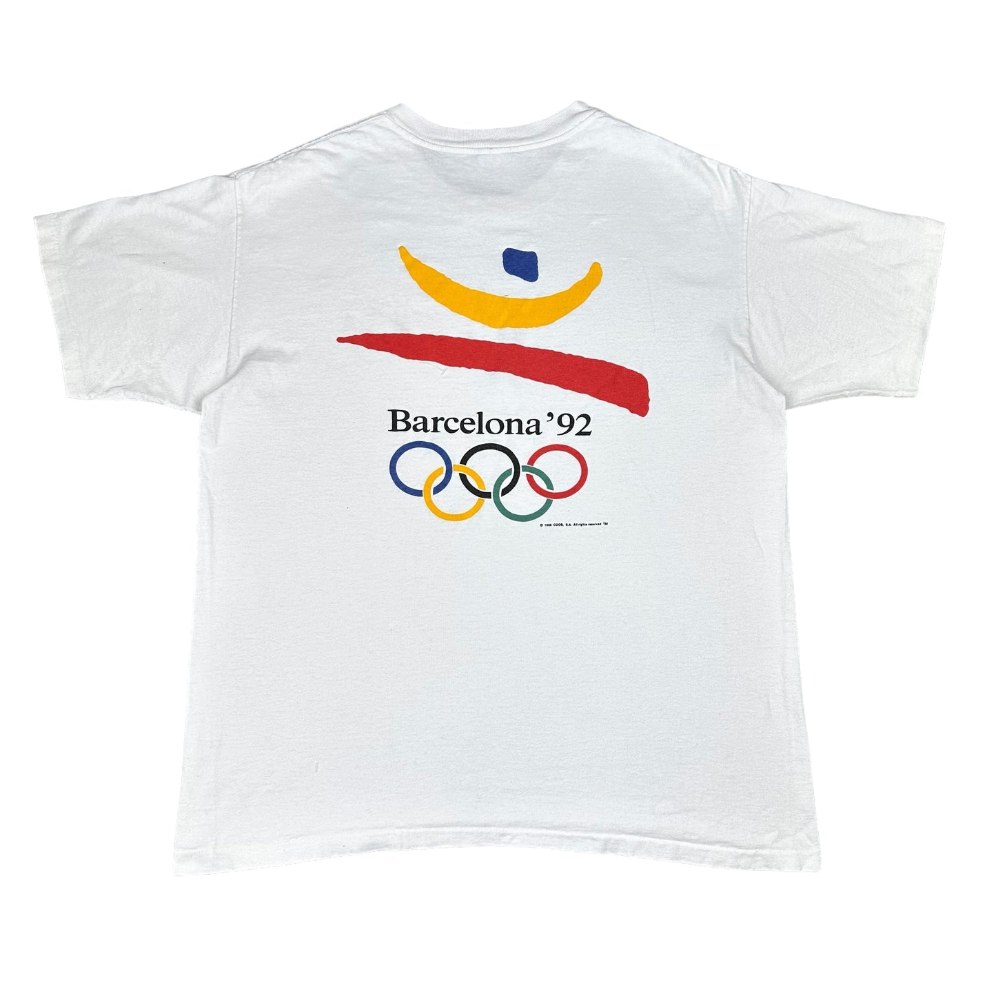 Vintage 1992 Olympic Games No Pain No Spain White Tee