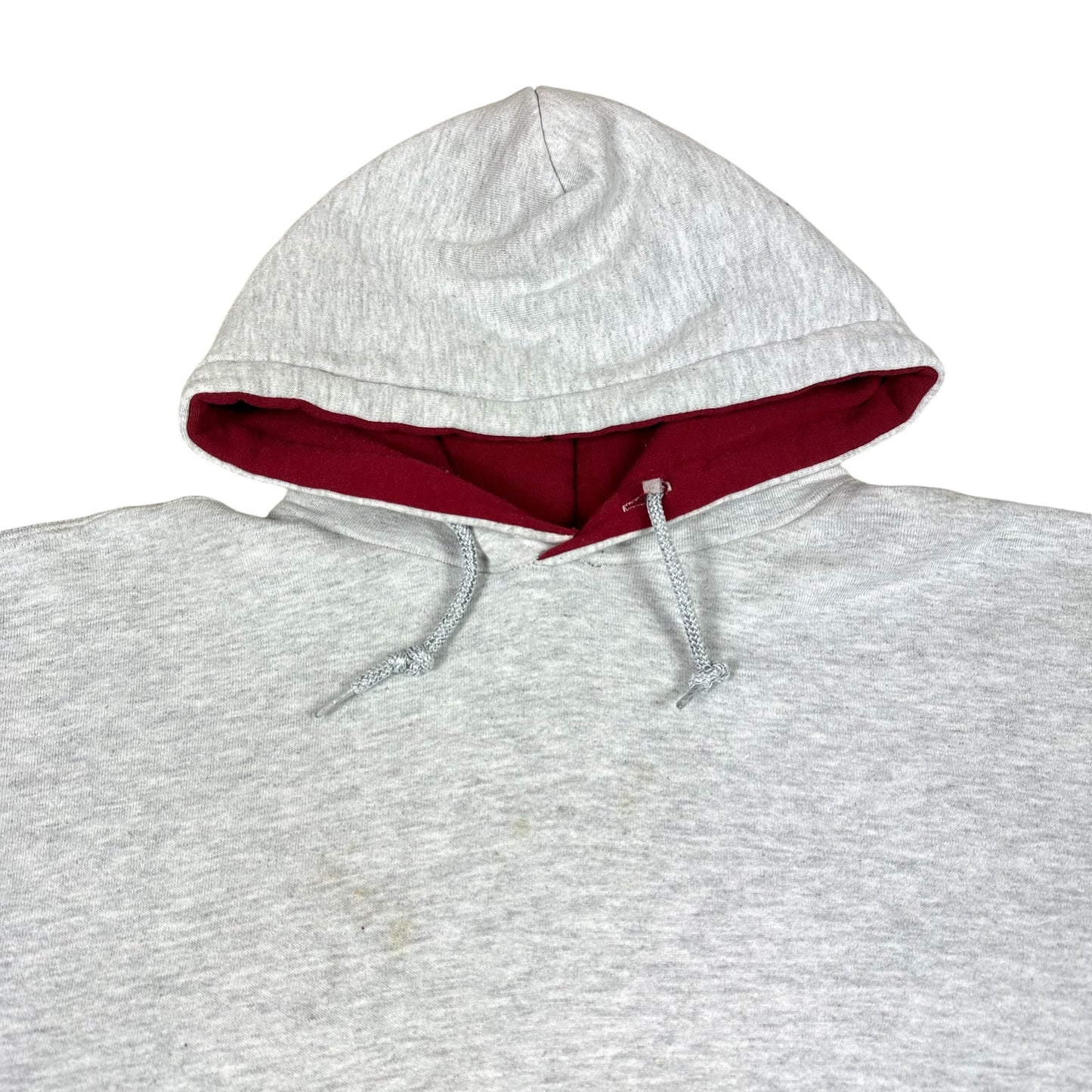 Vintage Russell Athletic Hoodie Gray & Red Color Block