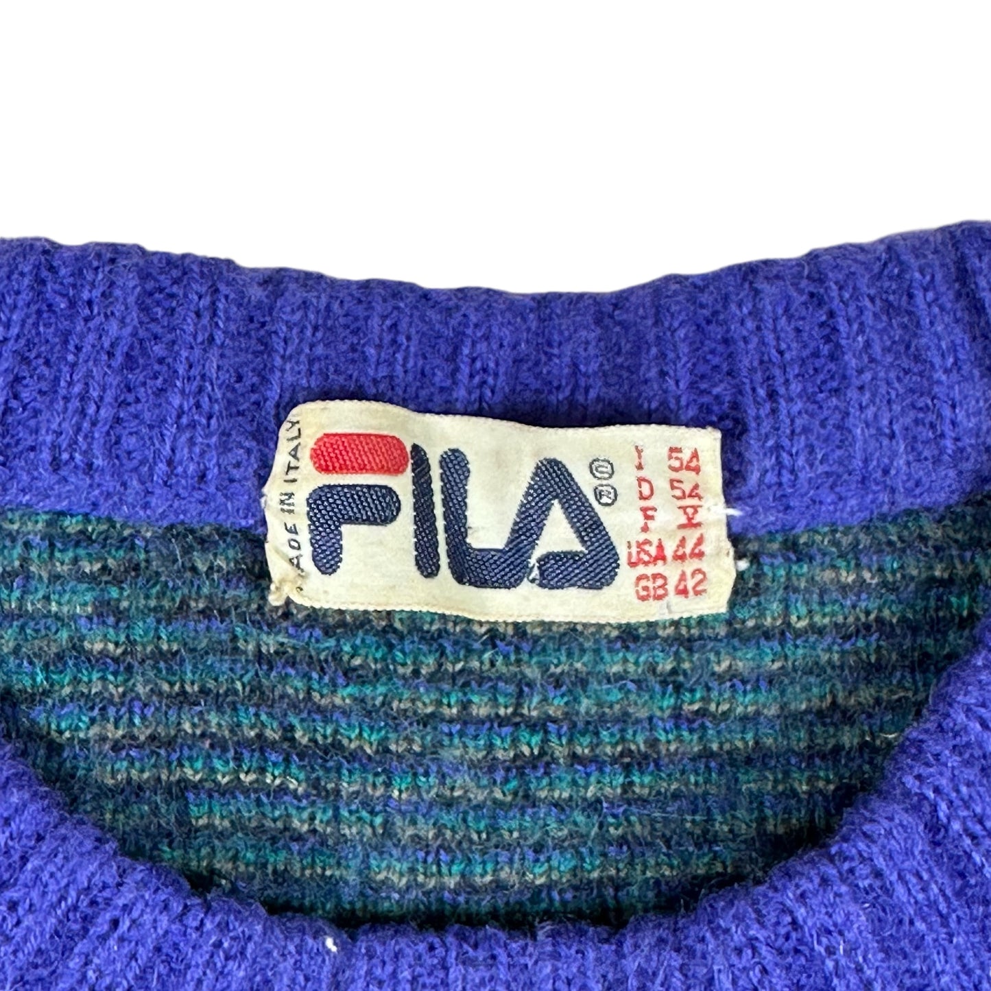 Fila Vintage Sweater Geometric Knit