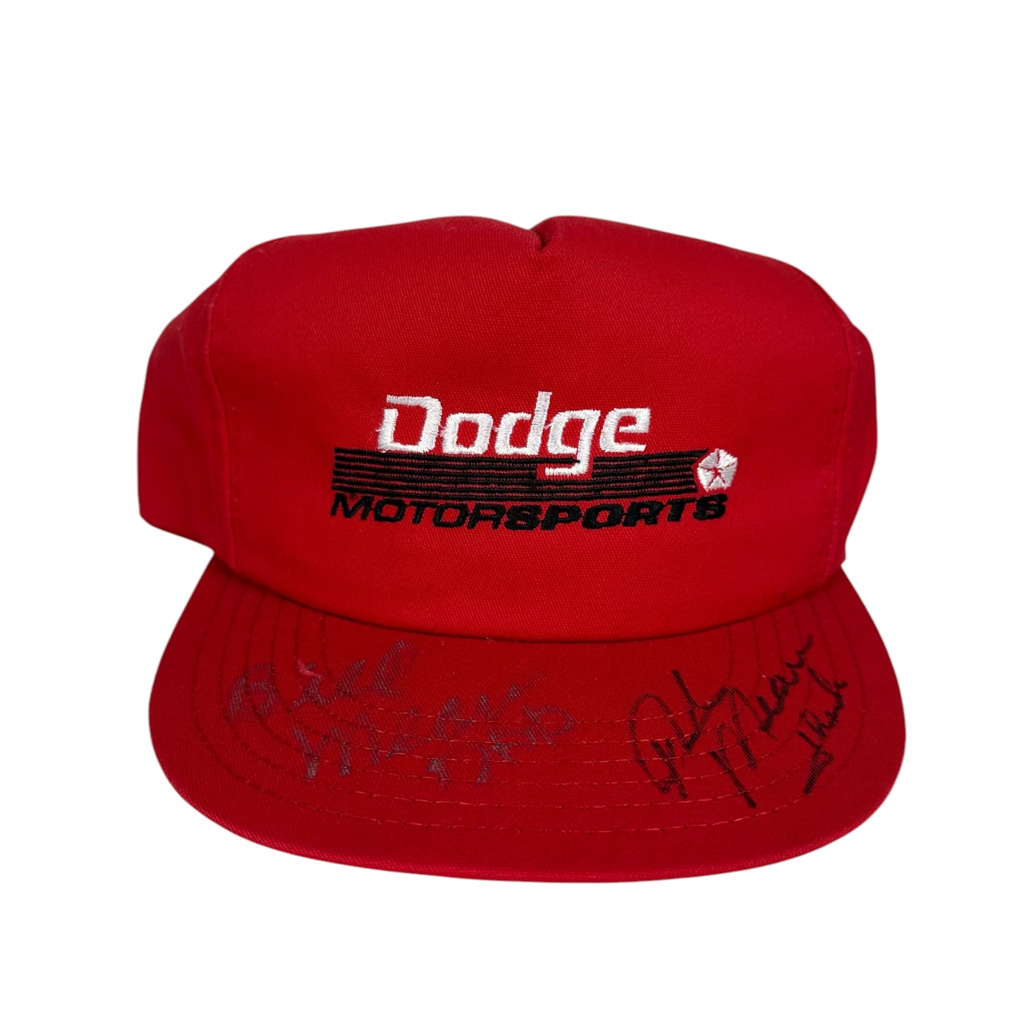 Vintage Dodge Hat Motorsports Autograph Snapback