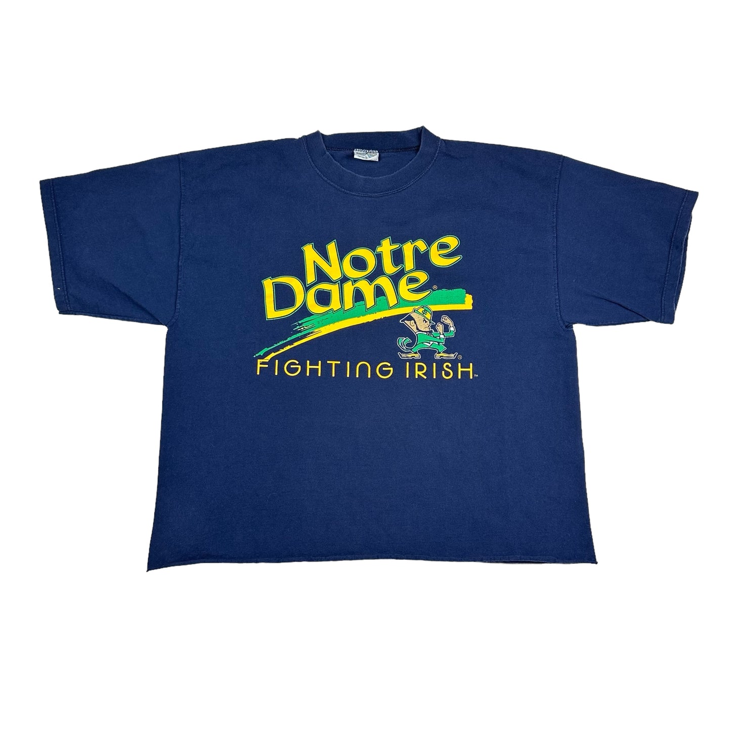 Notre Dame Fighting Irish Navy Blue Cropped Tee