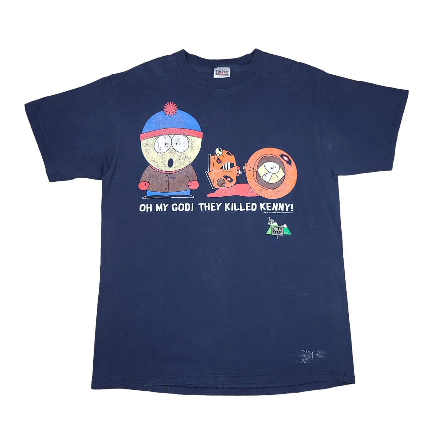 Vintage South Park OMG They Killed Kenny! Blue Tee