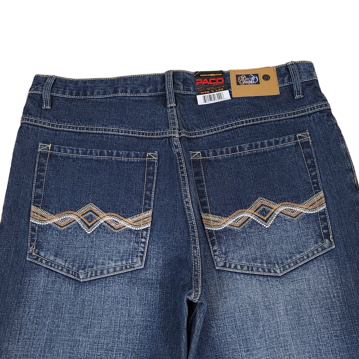 Vintage Y2K Gold Stone Blue Paco Jeans Denim Pants