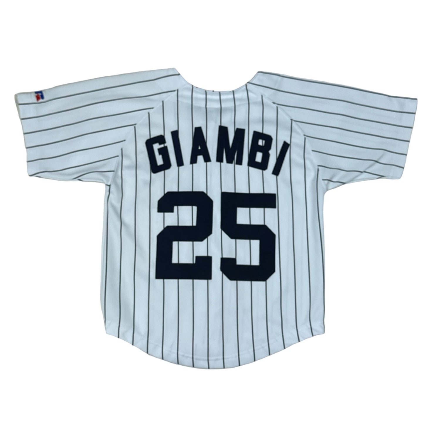 Vintage Jason Giambi New York Yankees Russell Athletic Pinstripe Youth Jersey
