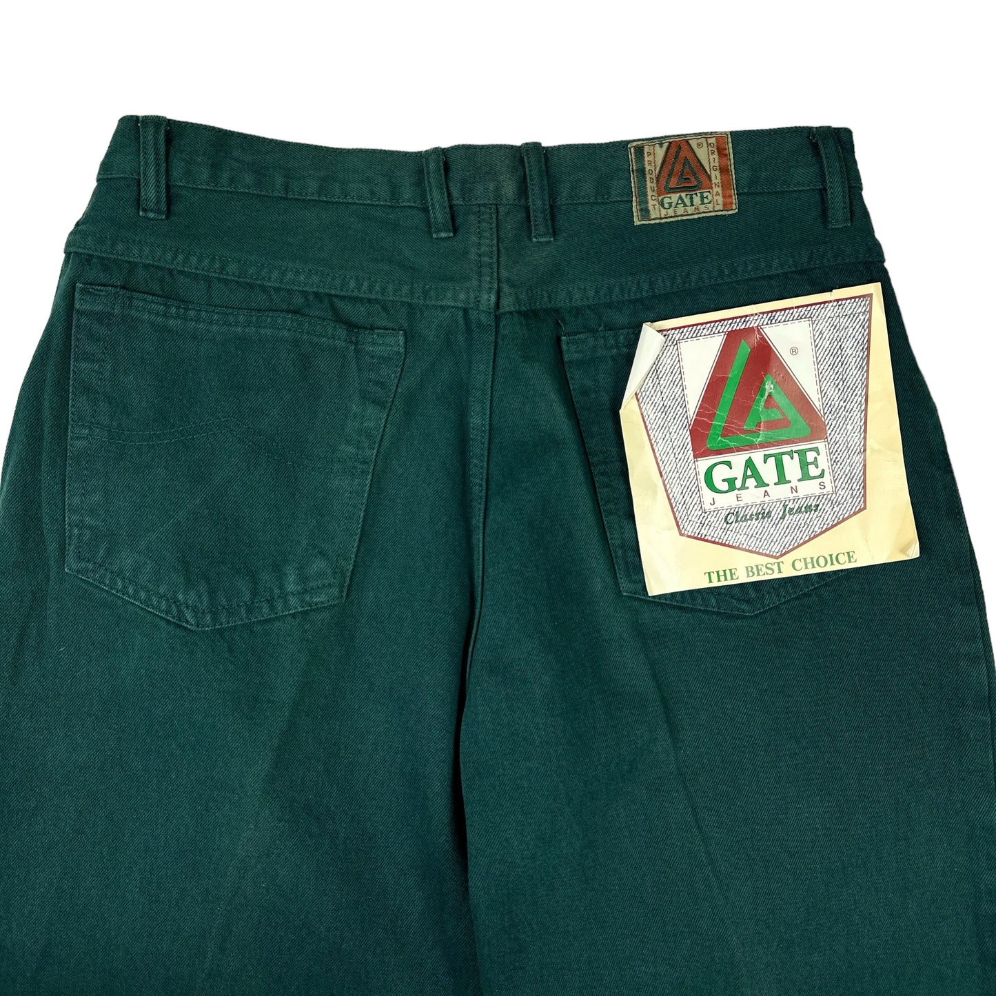 Vintage Y2K LA Gate Emerald Green Denim Pants