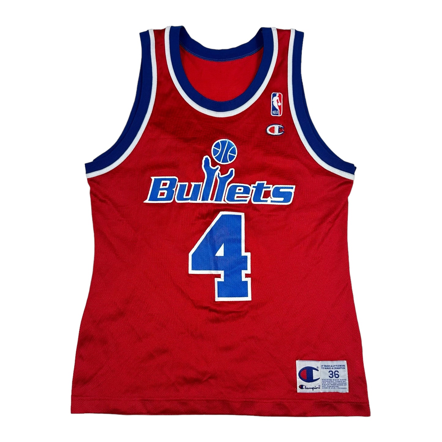 Vintage Chris Webber Washington Bullets Red Champion Basketball Jersey