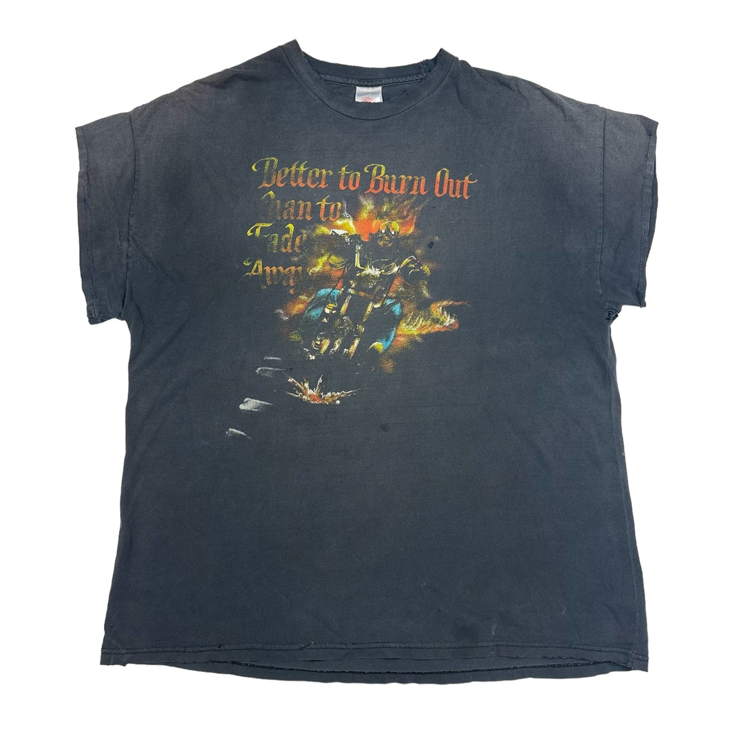 Better to Burn Out Than Fade Away Motorcycle Tee (Distressed)