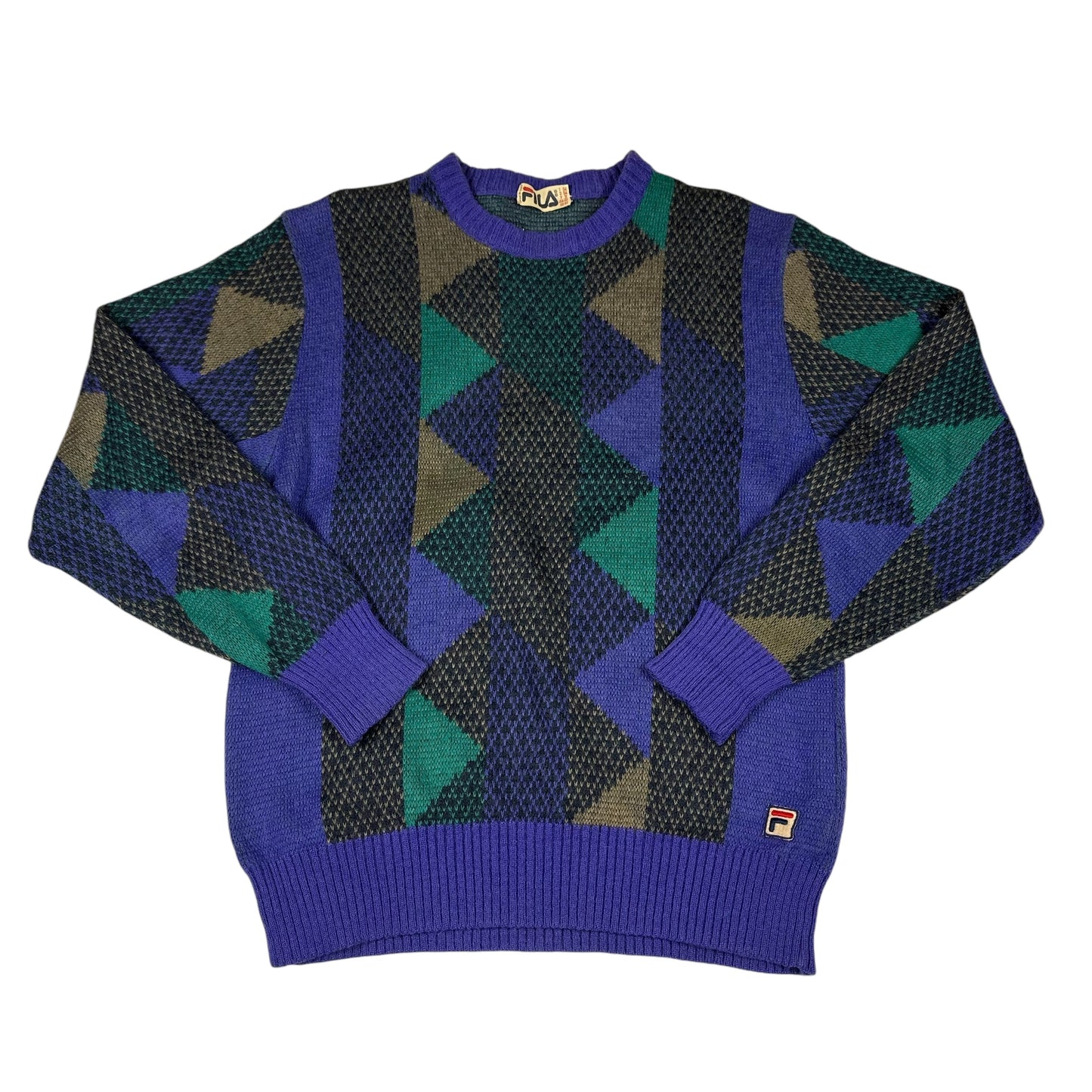 Fila Vintage Sweater Geometric Knit