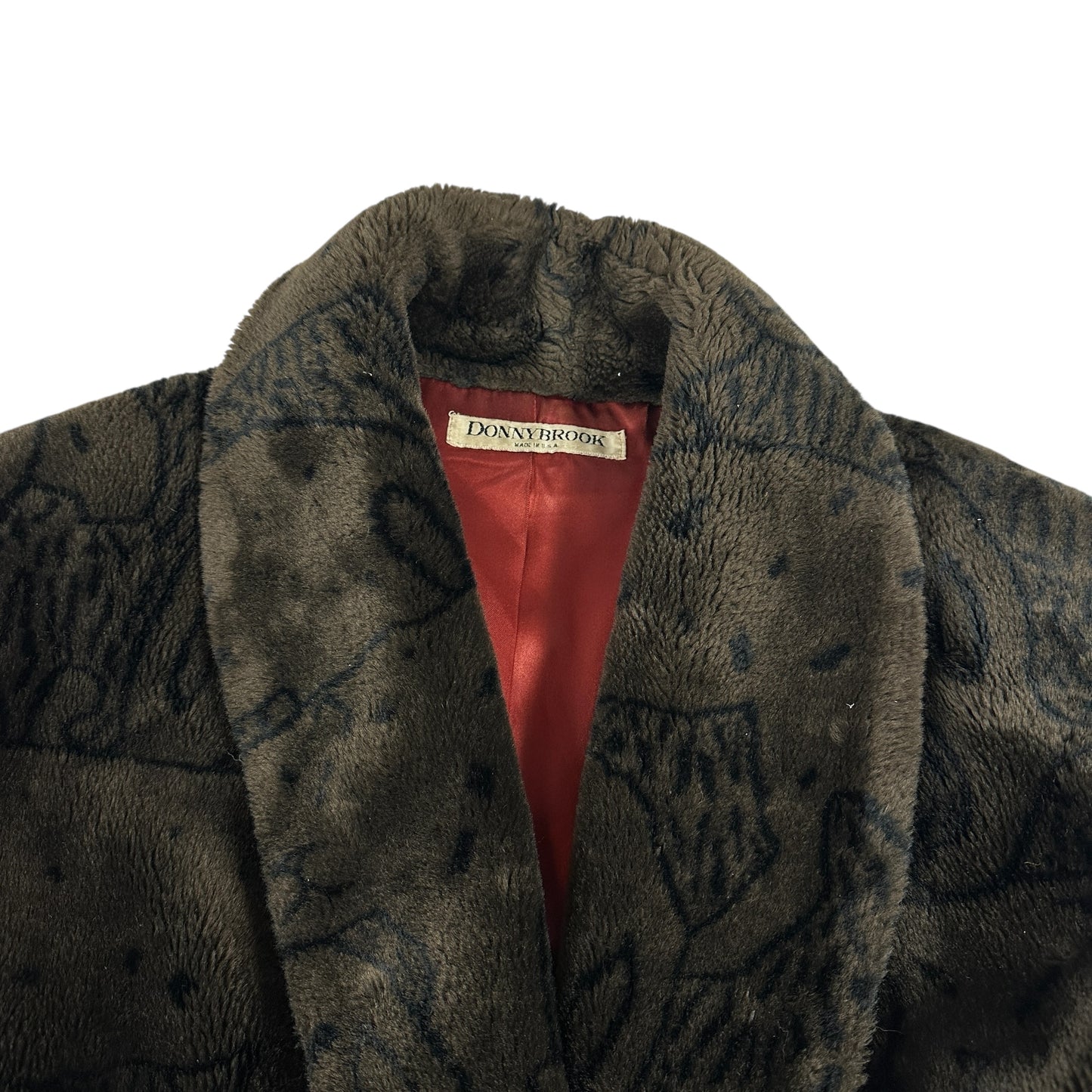 Vintage Donny Brook Jacket Brown Jaguars Faux Fur