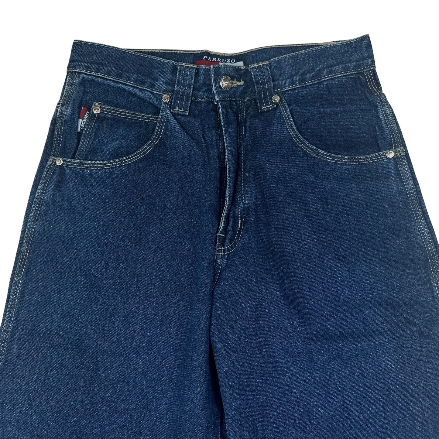 Vintage Y2K Perruzo Sport Blue Denim Carpenter Pants