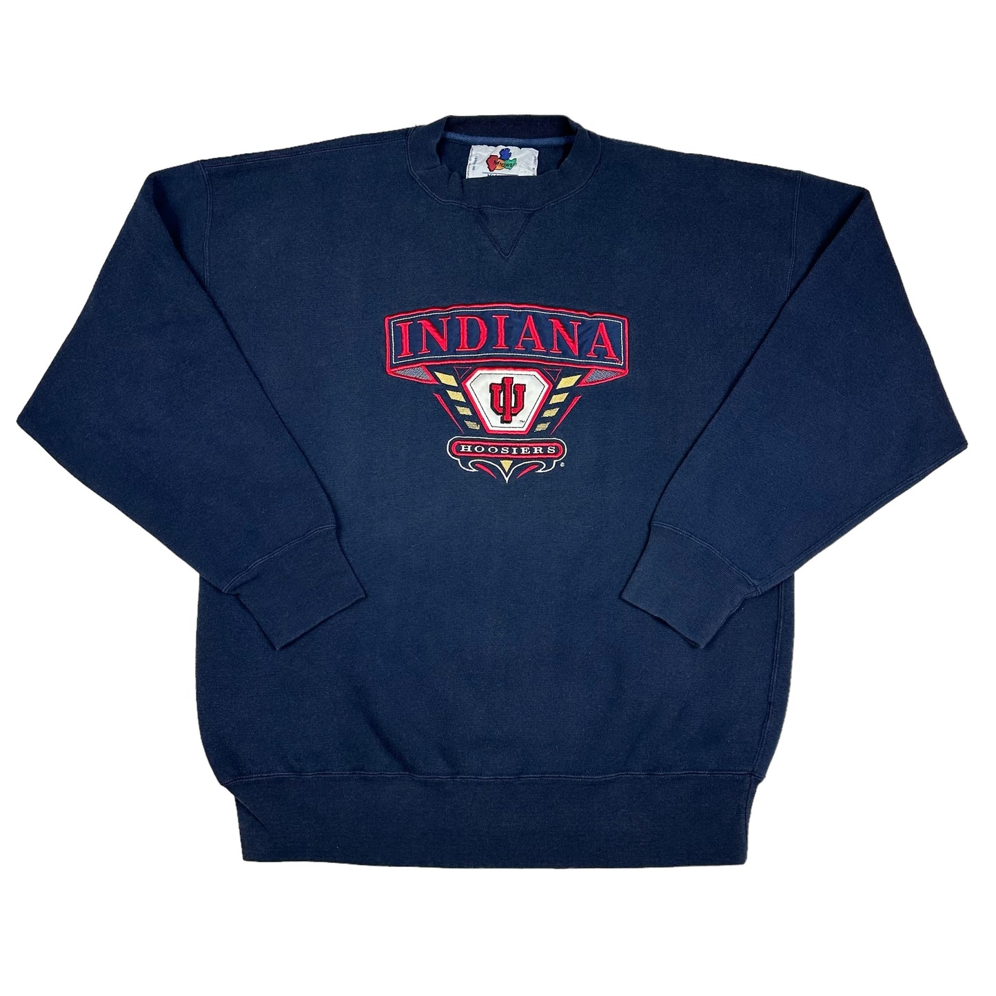 Vintage Indiana University Hoosiers Navy Blue Embroidered Sweatshirt