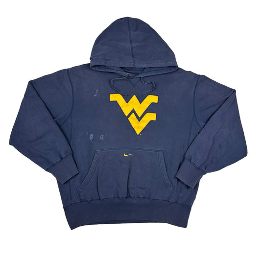 West Virginia University Nike Navy Blue Middle Swoosh Hoodie