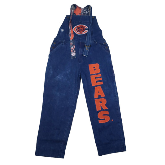 Vintage 90's Chicago Bears NFL Blue Denim Overalls