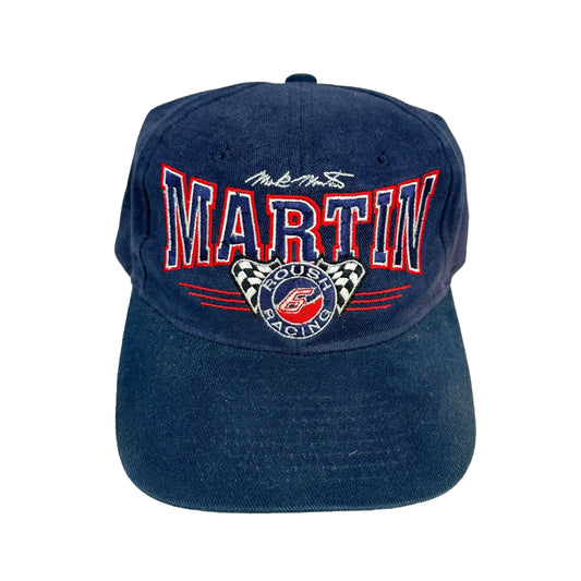 Vintage Martin Roush Racing Blue Nutmeg Snap Back Hat