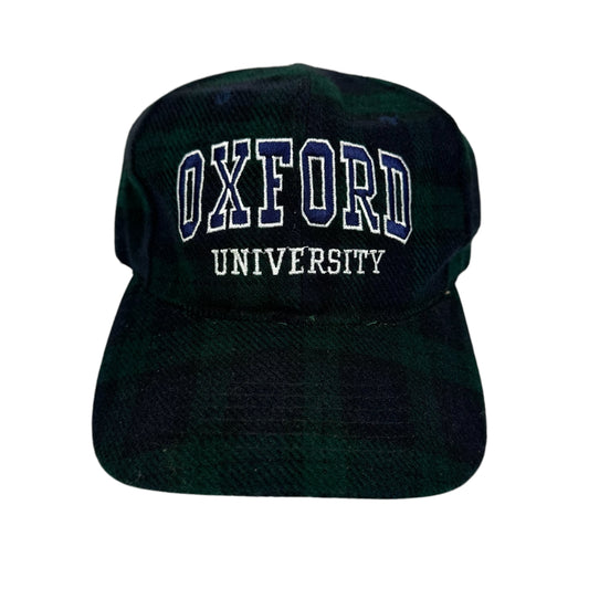 Vintage Oxford University Hat Plaid