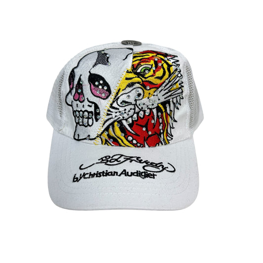 Ed Hardy Skull Tiger Rhinestone Trucker Hat