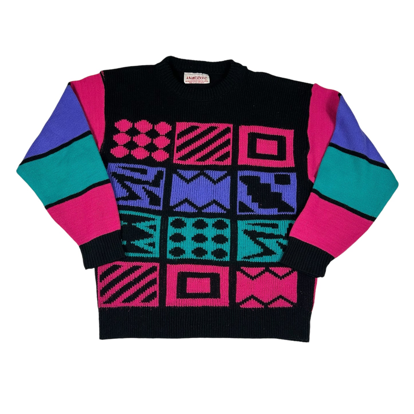 Jamknits Vintage Knit Sweater Geometric