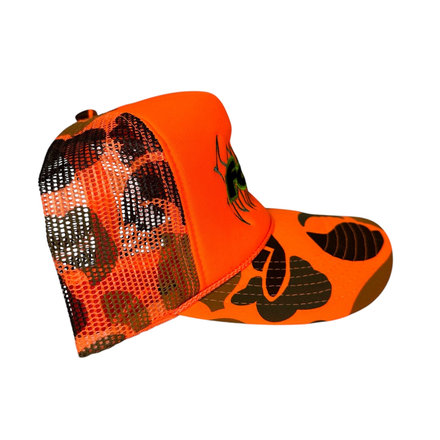 Four Loko Trucker Hat Orange Camo