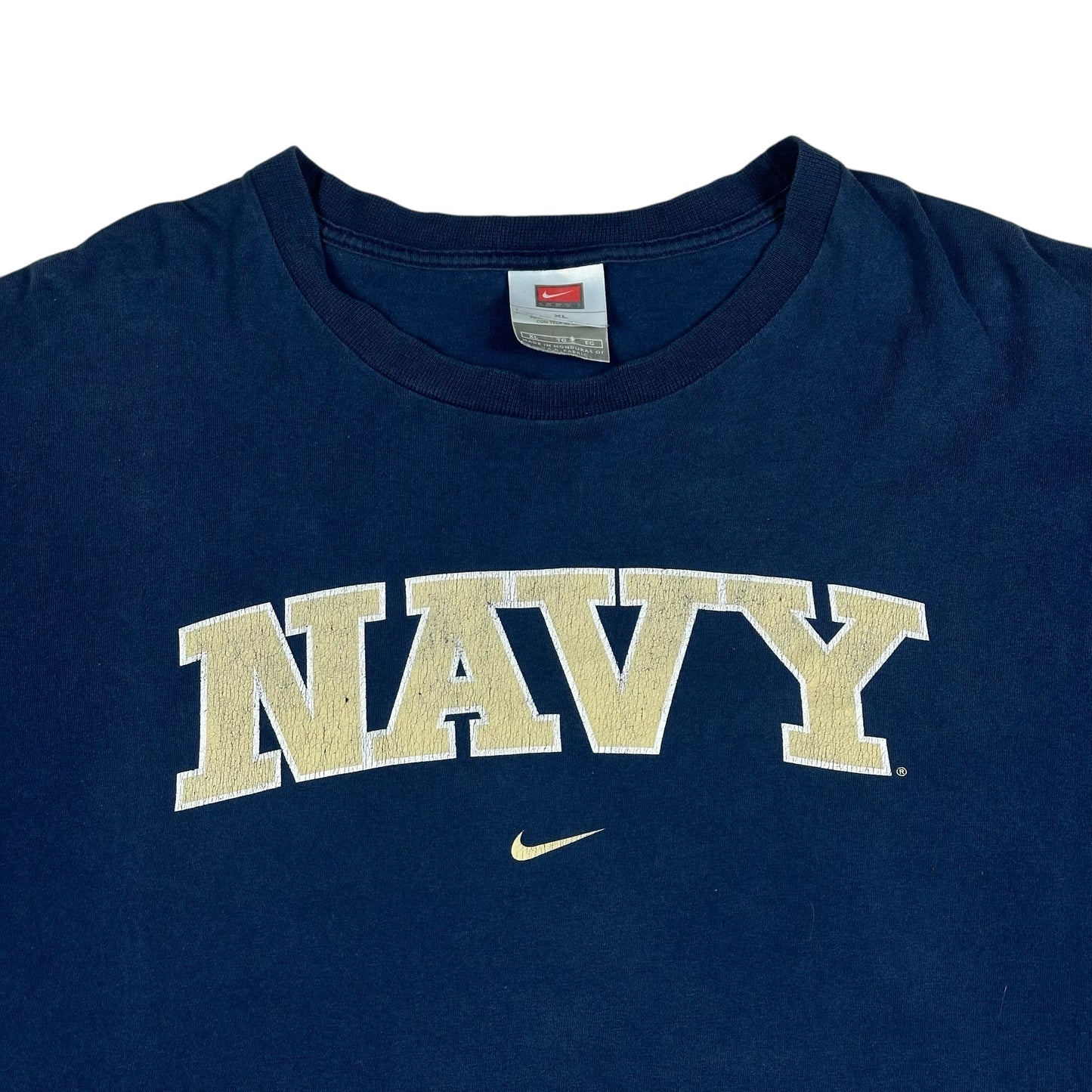 Vintage Navy Shirt Nike Middle Swoosh