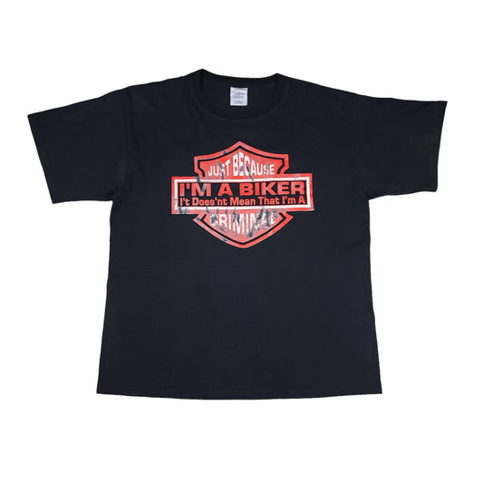 Vintage Bikers Aren't Criminals Black Tee