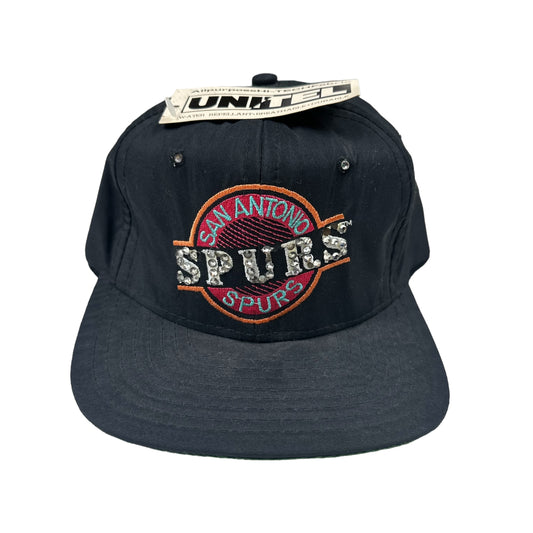 Vintage San Antonia Spurs Unitel Black Velcro Hat