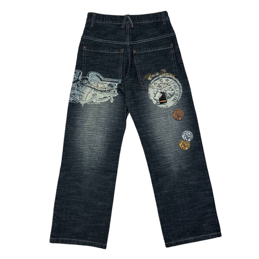 Vintage Y2K Paco Jeans Black Coin Denim Pants