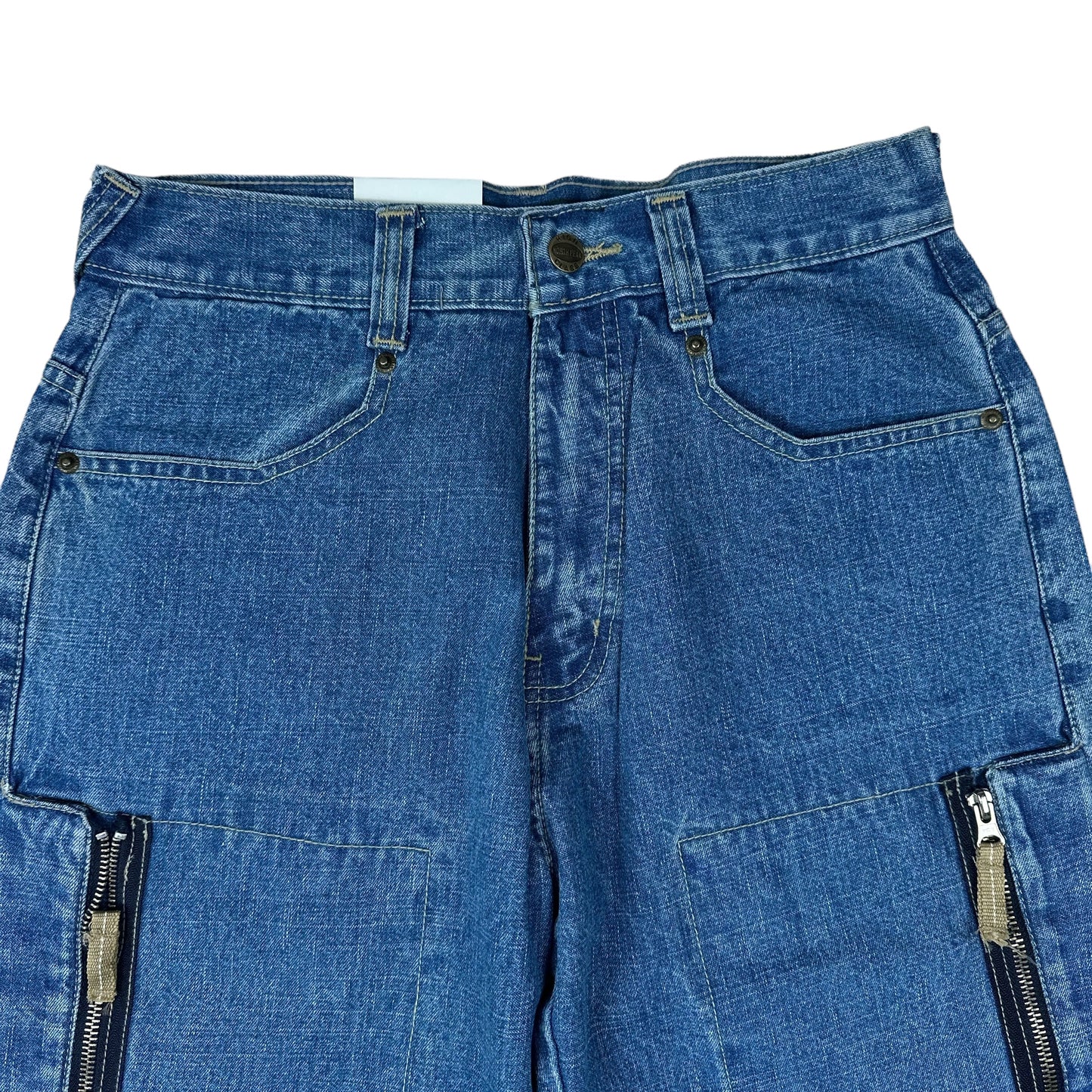 Vintage Y2K North Peak Front Zip Blue Denim Pants