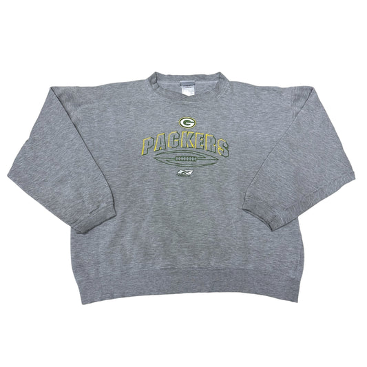 Vintage Green Bay Packers Sweatshirt Gray Reebok