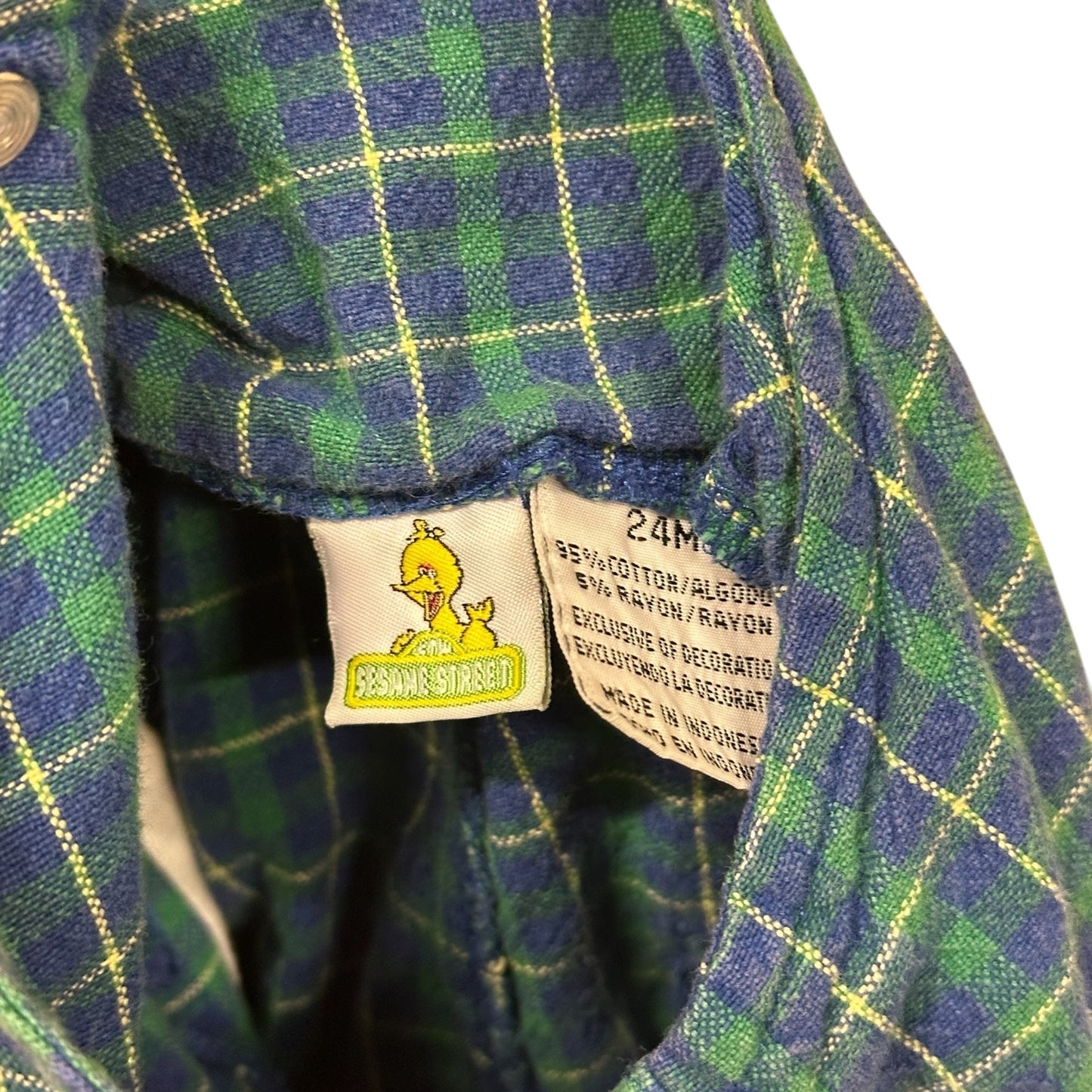 Elmo Shortalls Plaid