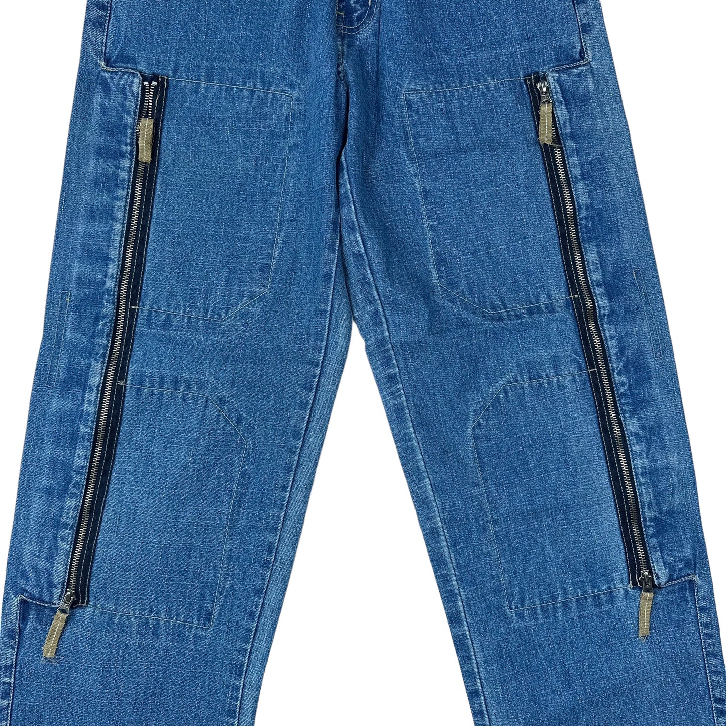 Vintage Y2K North Peak Front Zip Blue Denim Pants