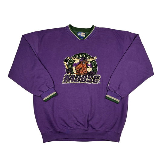 Vintage Minnesota Moose Sweatshirt Starter Purple