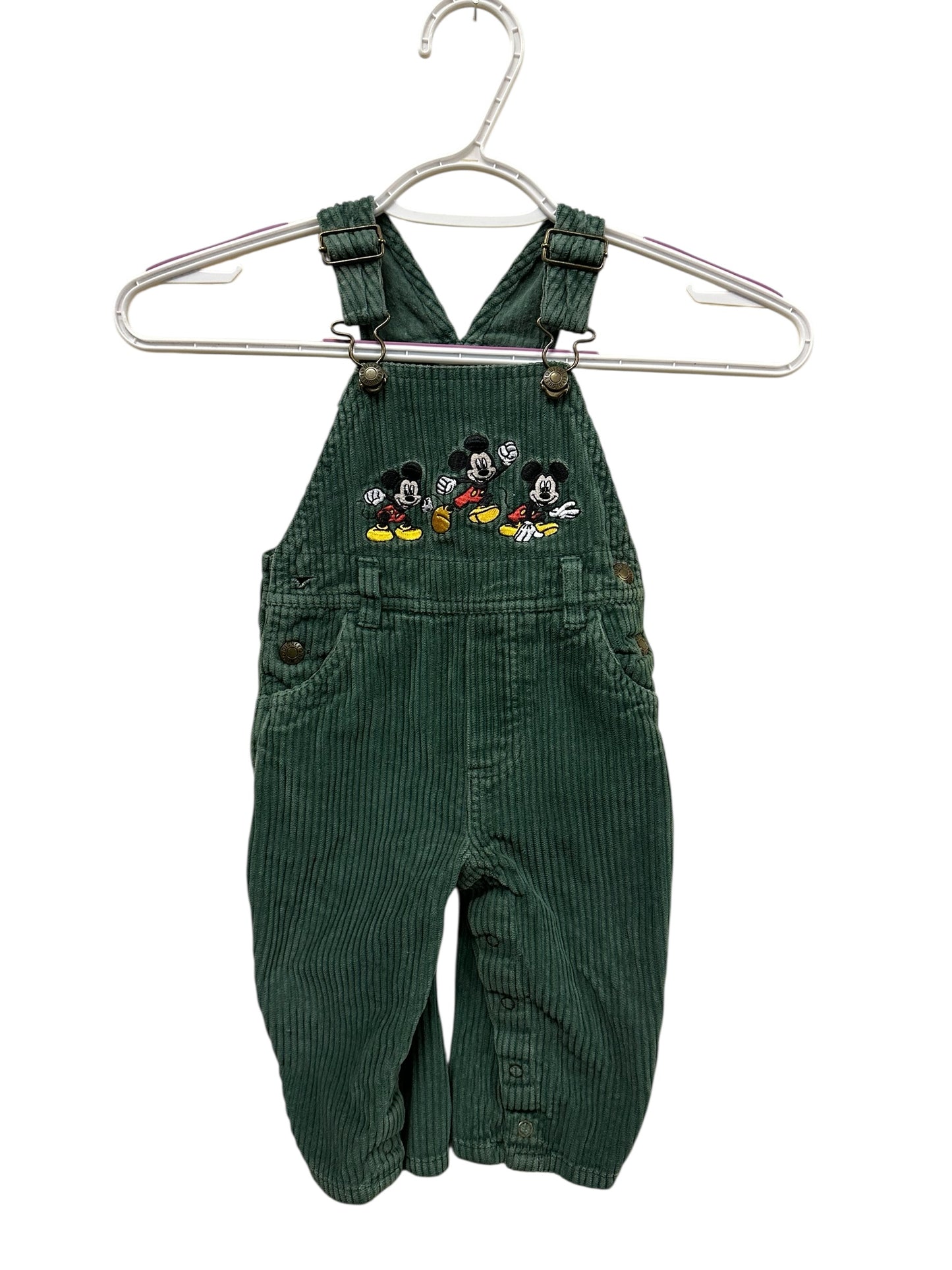 Mickey Mouse Overalls Corduroy Green