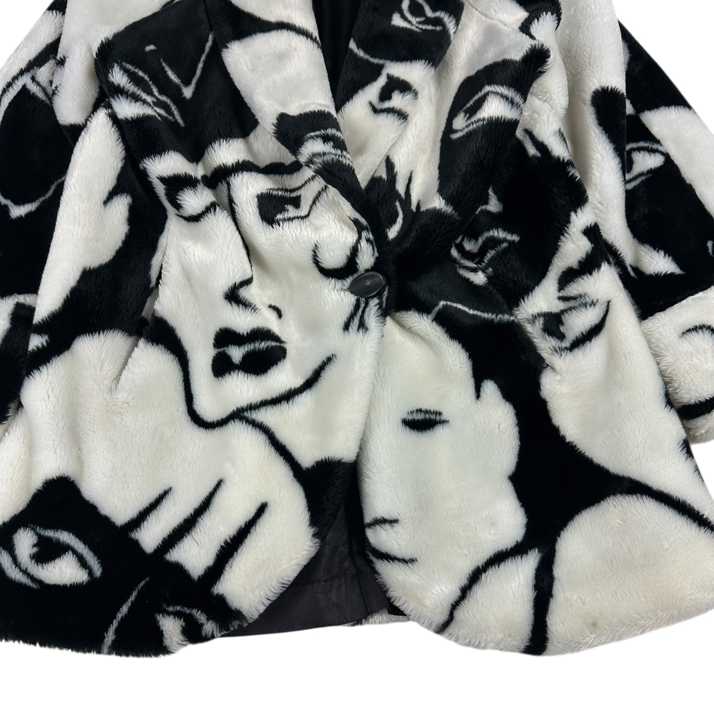 Vintage Donny Brook Jacket Picasso Faux Fur Coat