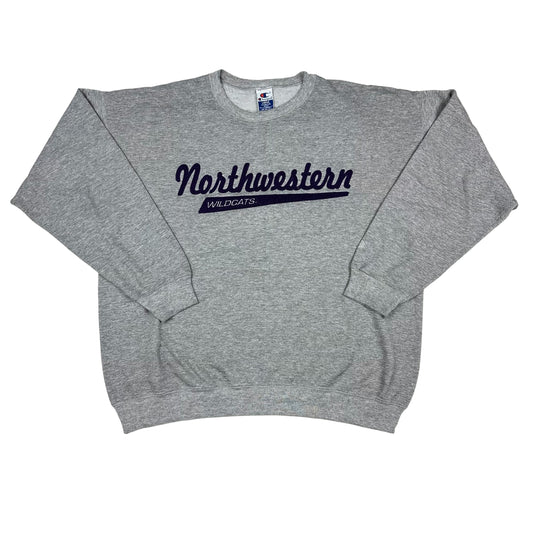 Vintage Northwestern University Wildcats Gray Champion Sweatshirt