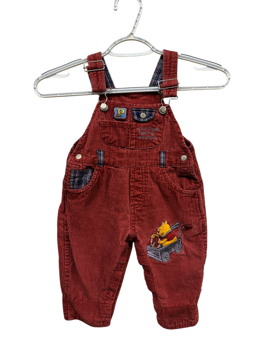 Winnie the Pooh Overalls Corduroy Red