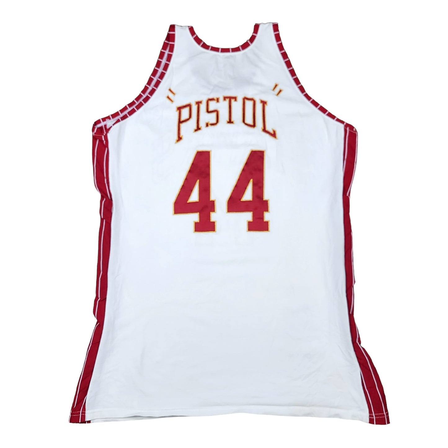 Pistol Pete Maravich Atlanta Hakws Whtie Mitchell & Ness Basketball Jersey